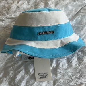 NWT Jacquemus Exclusive Striped Bucket Hat